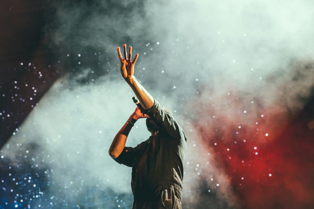 Artist on stage