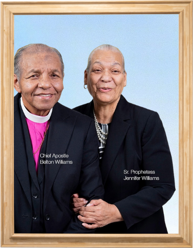 Chief Apostle Belton Williams and Senior Prophetess Jennifer Williams, senior spiritual leadership of Greater Faith Ministries Fellowship
