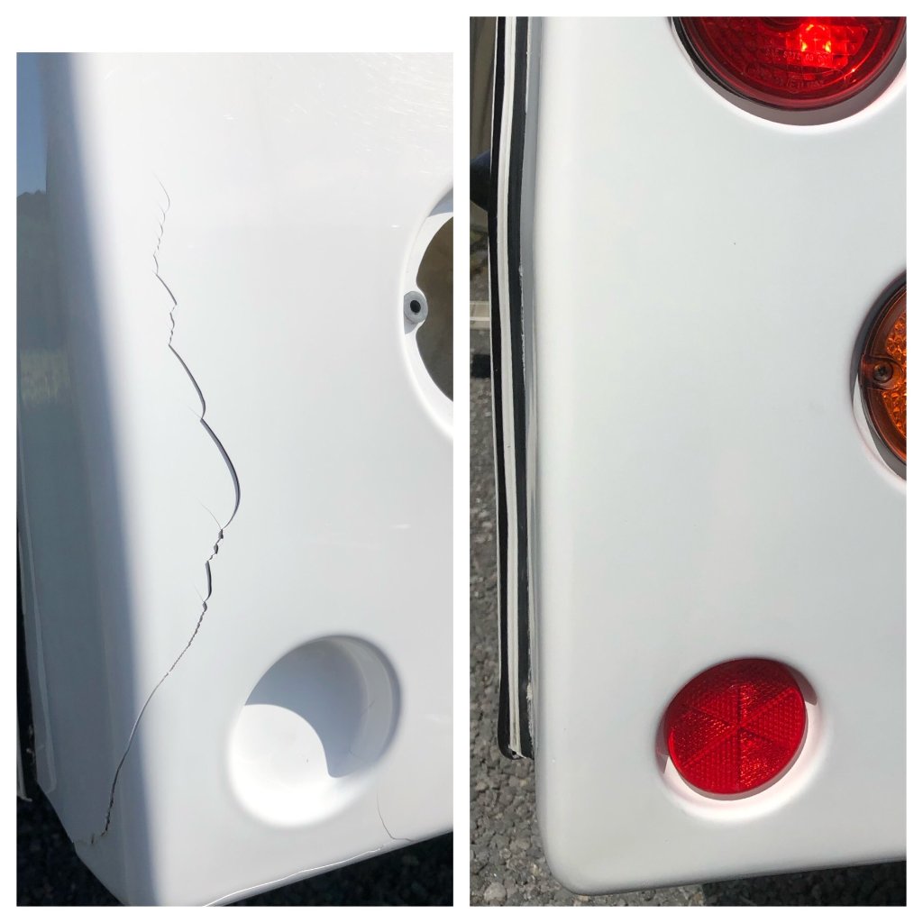 Caravan crack and damage repair