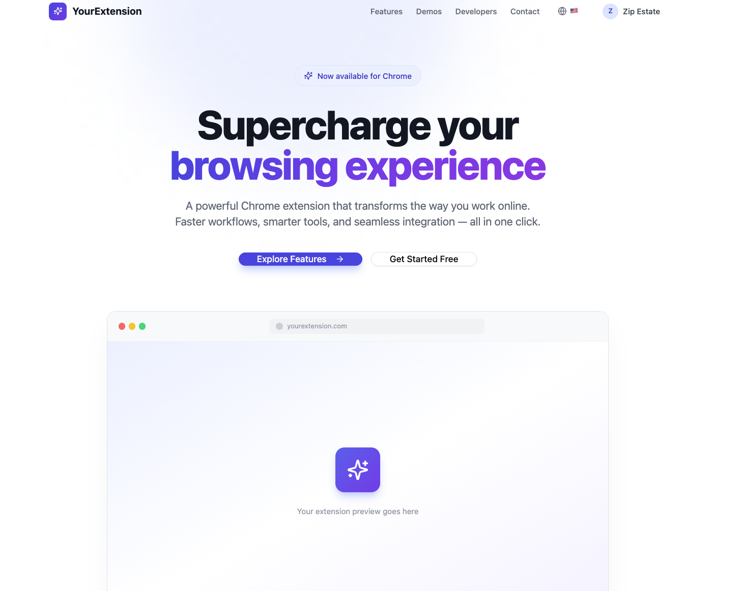 NewProduct-Landing-and-auth template preview