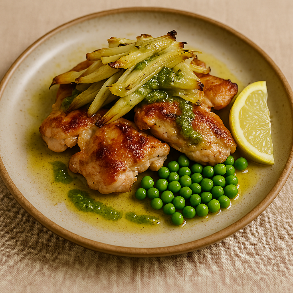 Grilled Chicken with Roast Fennel Pesto