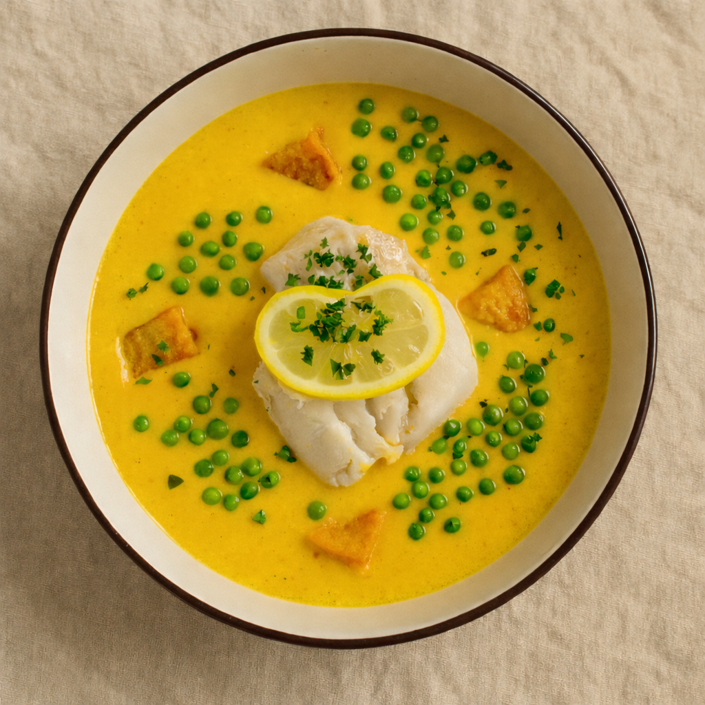 Lemon Cod Floating on Coconut Butternut