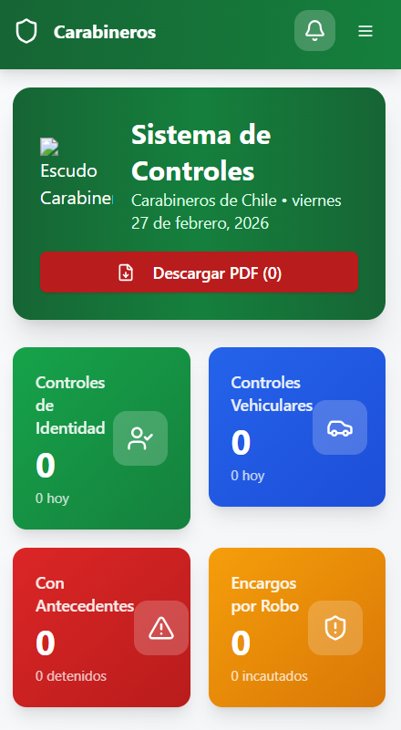 Sistema de Control template preview