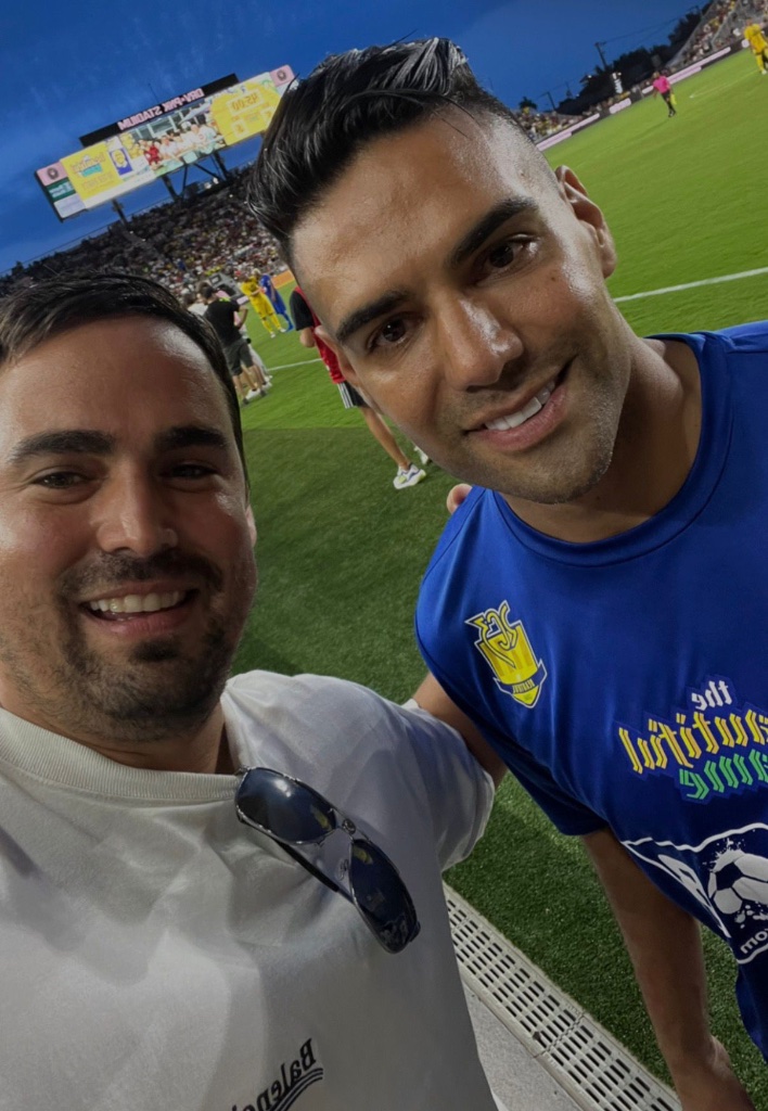 With Radamel Falcao