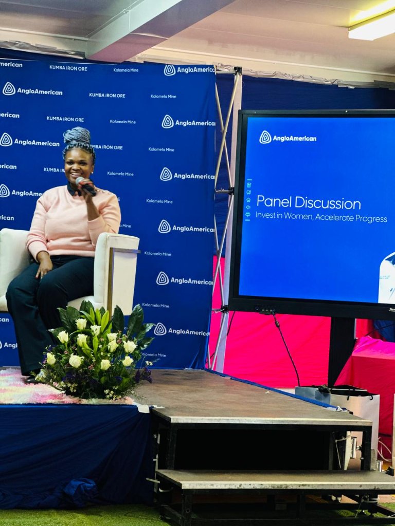 Nosipho speaking at Anglo American Panel Discussion