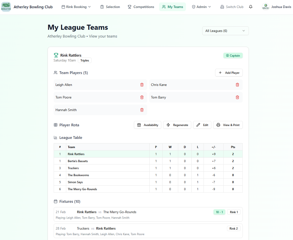 League Management