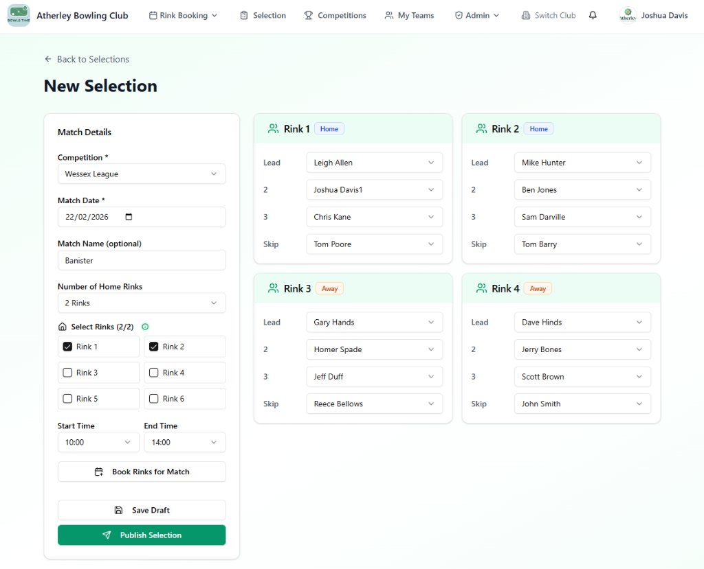 Match Selection Made Easy