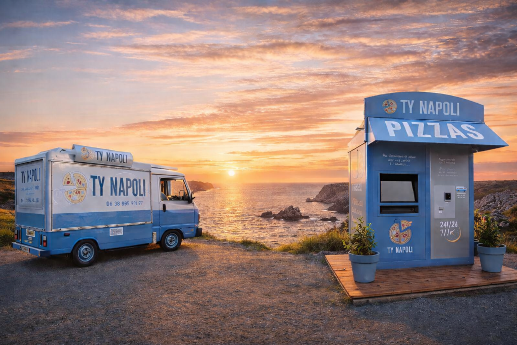 Food truck Ty Napoli et distributeur automatique pizza 24h/24 Côtes-d'Armor
