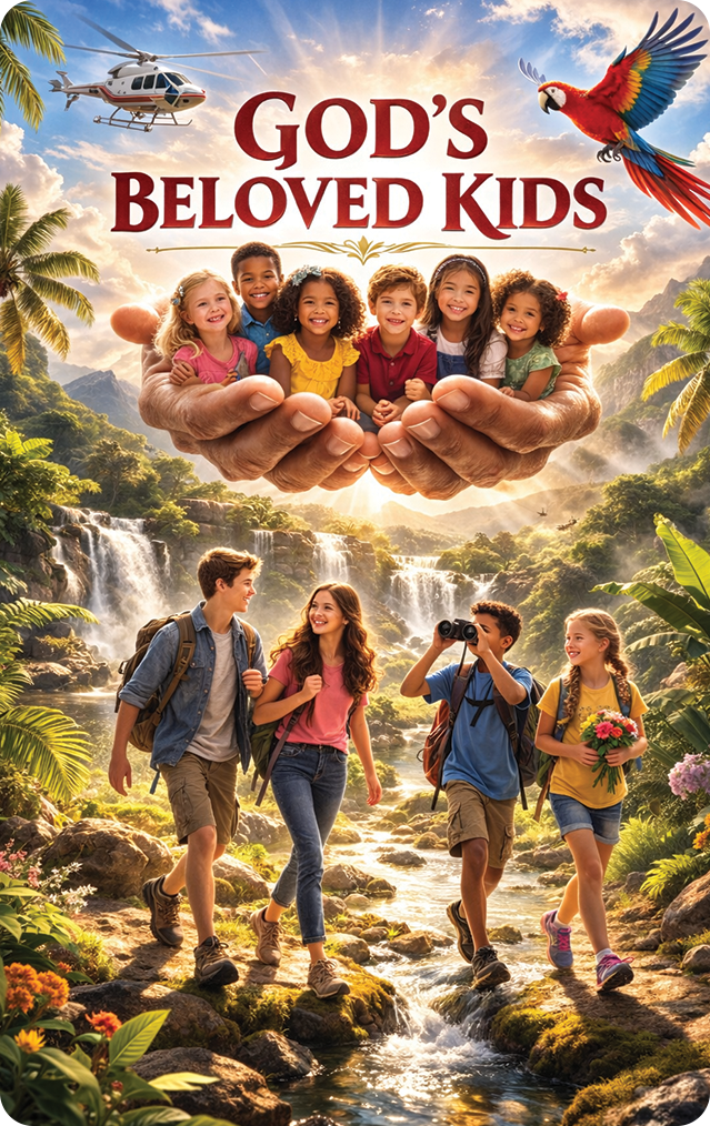 God's Beloved Kids - Children held in God's loving hands