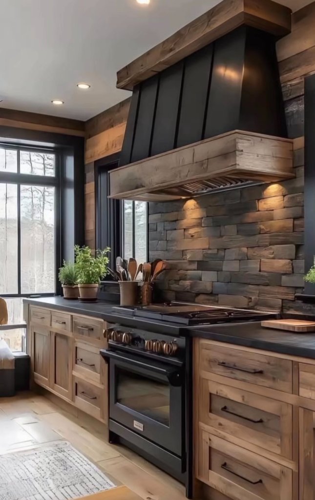 Dark Wood Kitchen Remodel