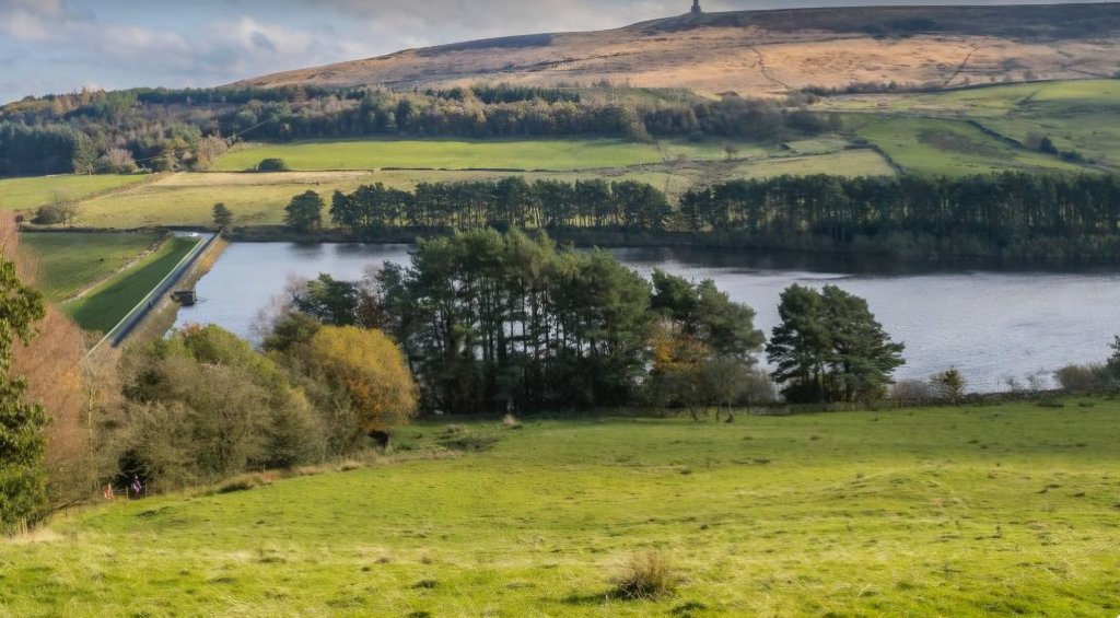 Darwen reservoir and tower