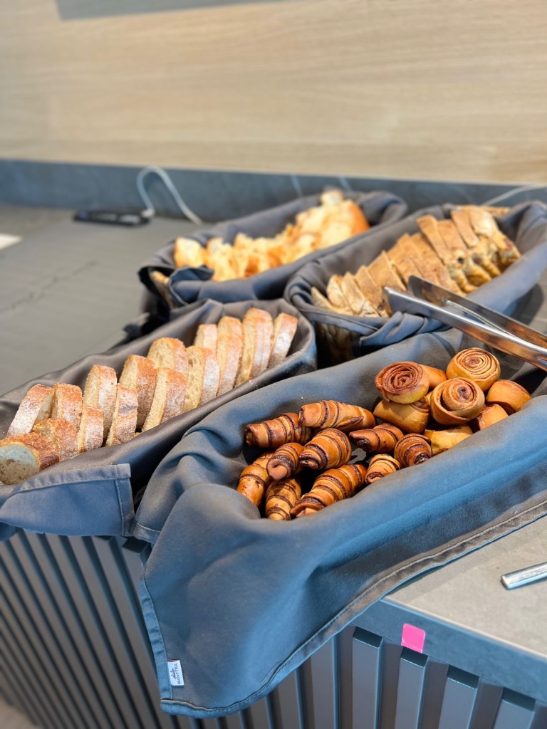 Fresh breads and pastries prepared for the journey