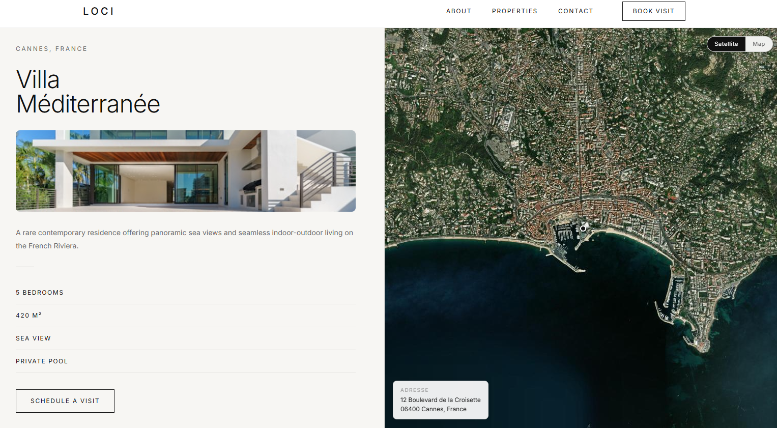 Rivera interactive map template preview