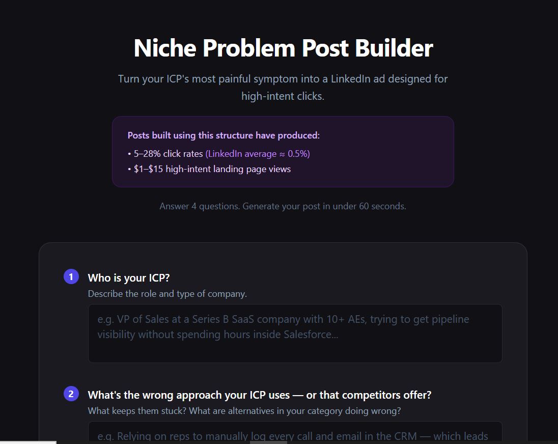 Niche Post Builder template preview