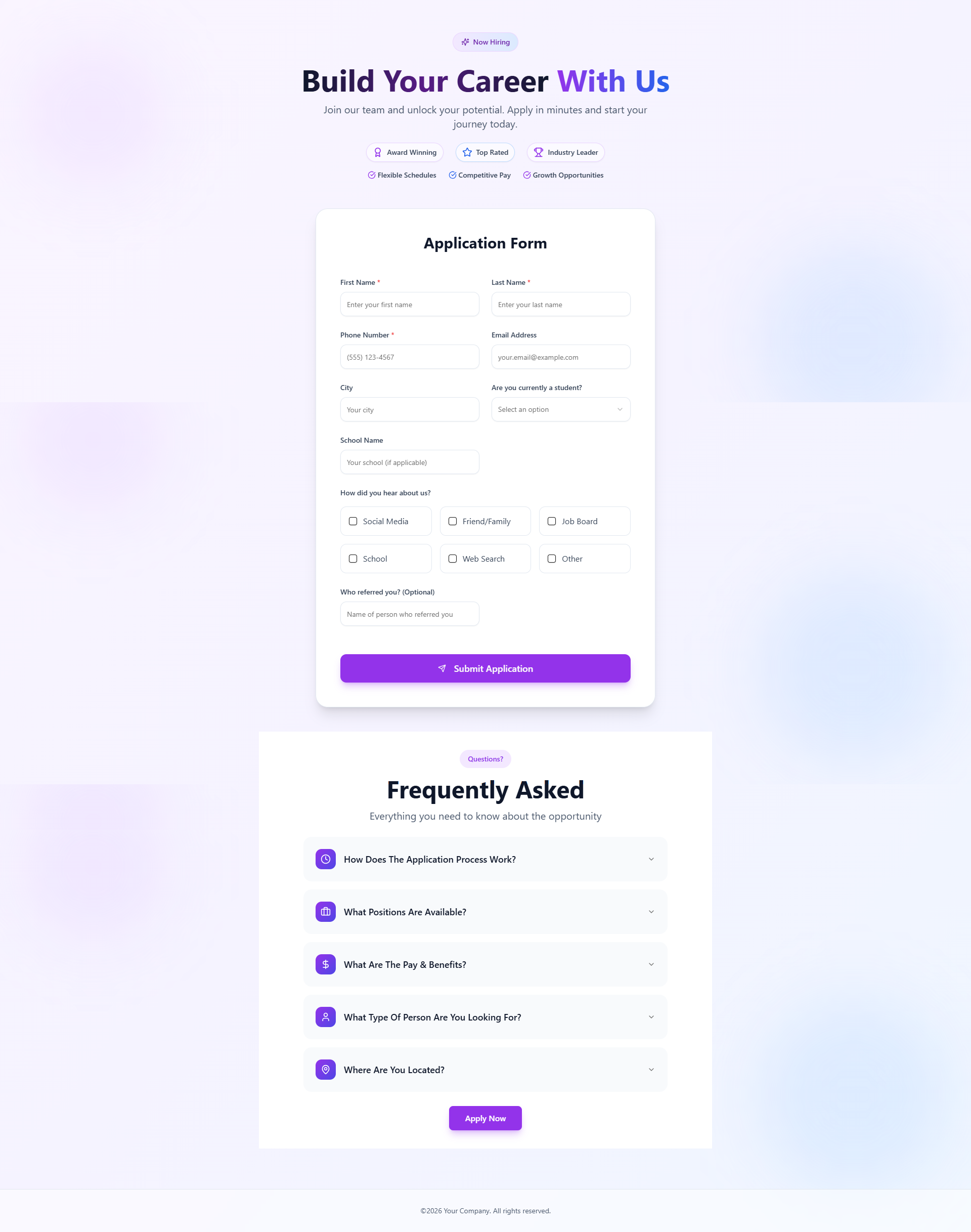Recruitment & Application Management System template preview