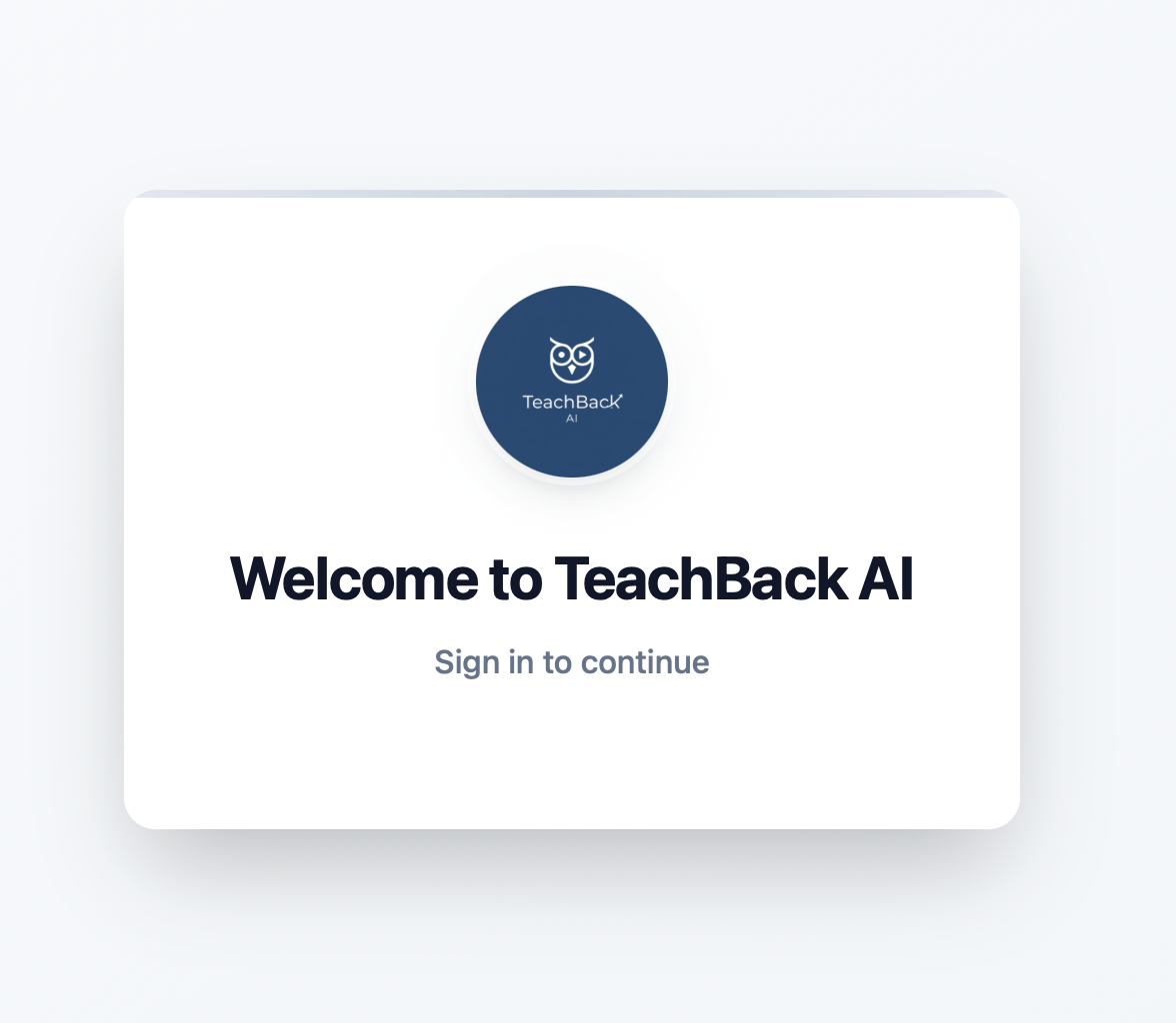 TeachBack AI template preview
