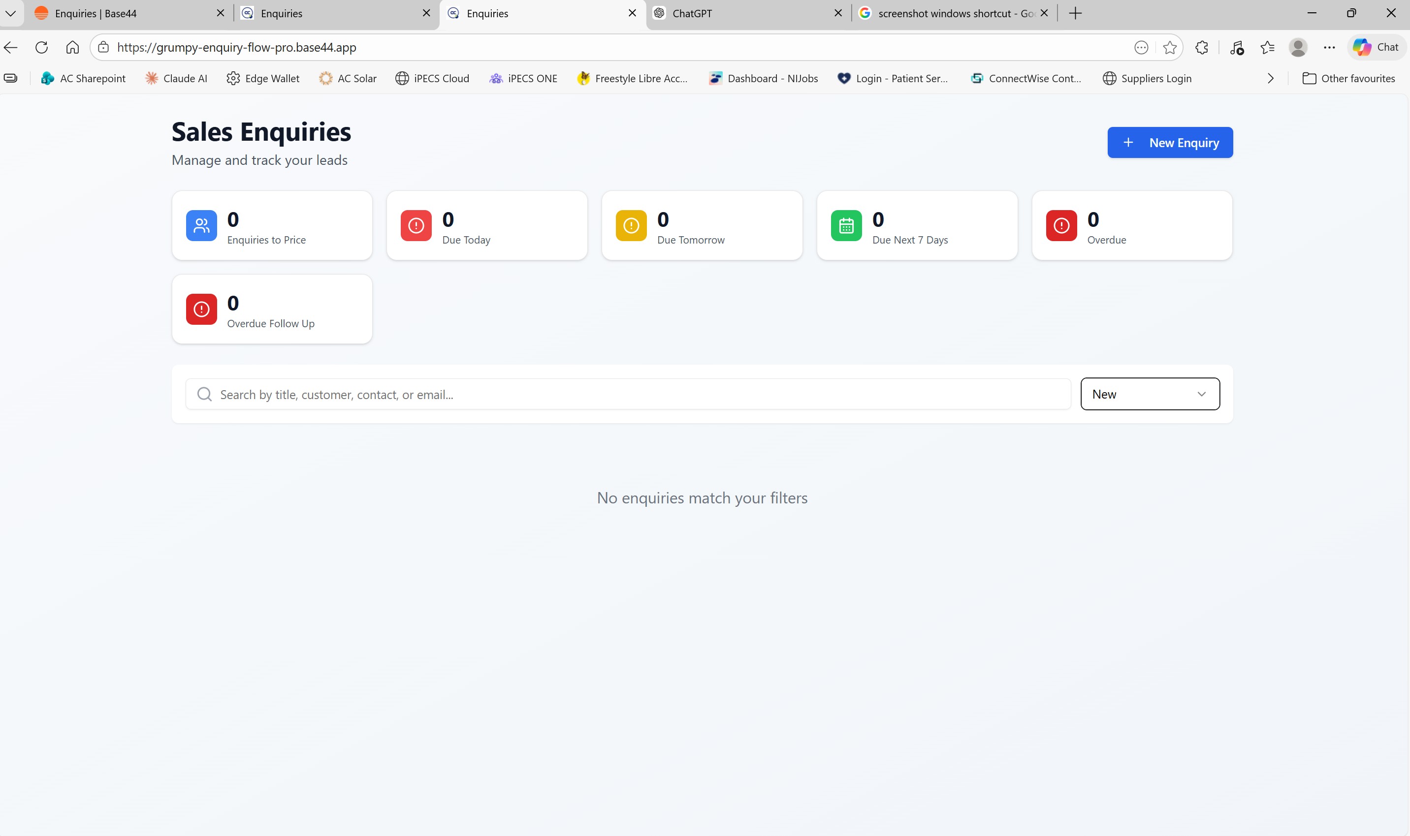enquiries duplicate template preview
