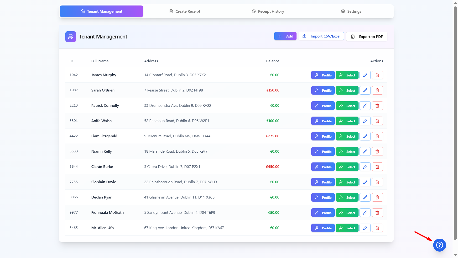 RentFlow template preview