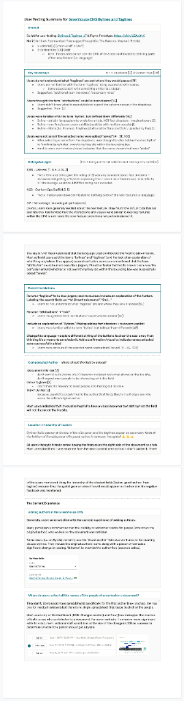 User testing document 5