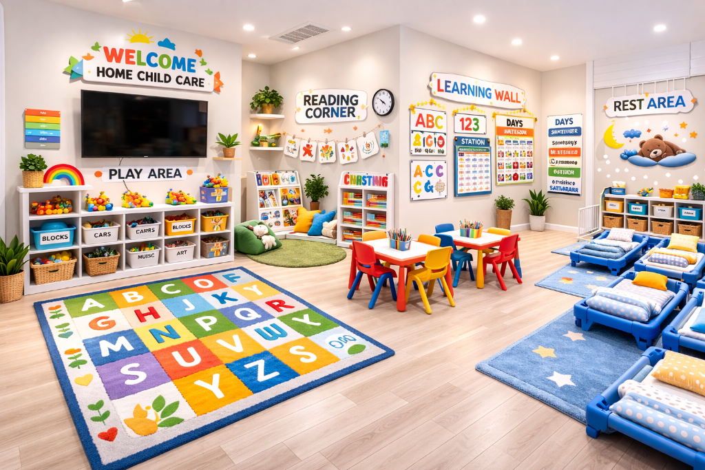 Home child care learning environment