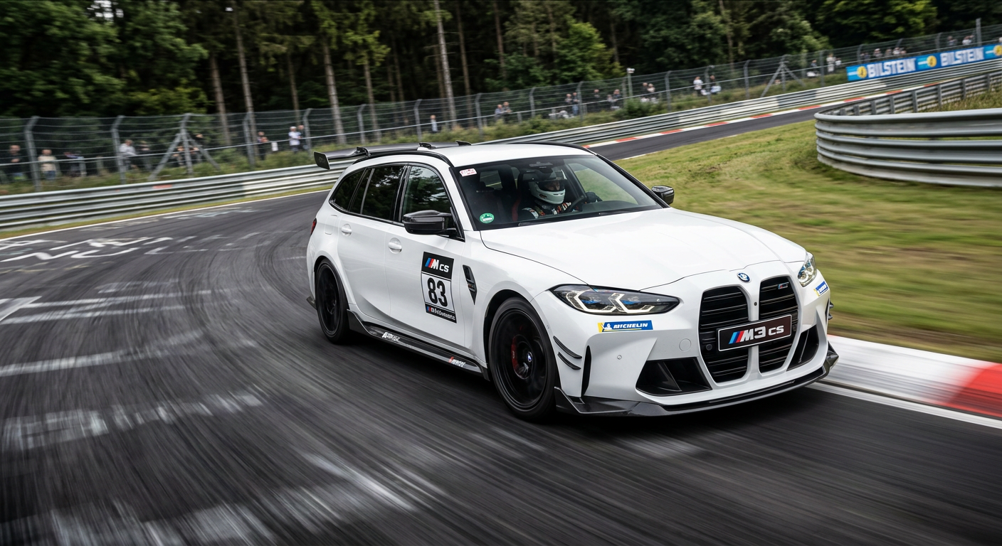 BMW M3 CS Touring – greiciausias universalas Niurburgringe