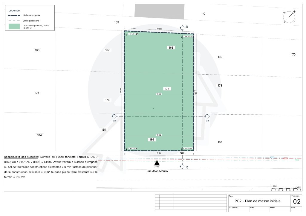 PC2 – Plan de masse initiale