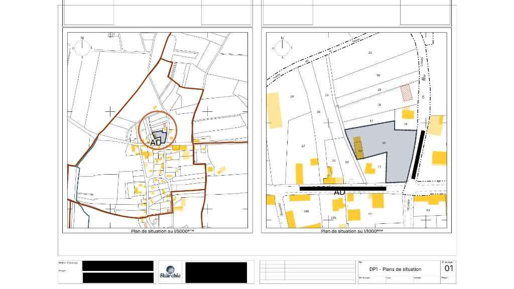 DP1 – Plans de situation
