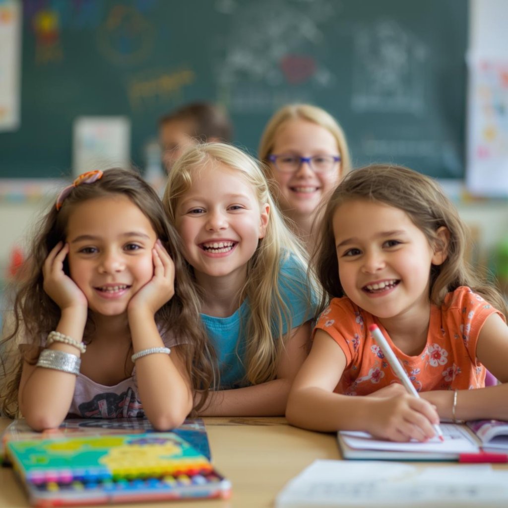 Schulkinder beim Fotografieren