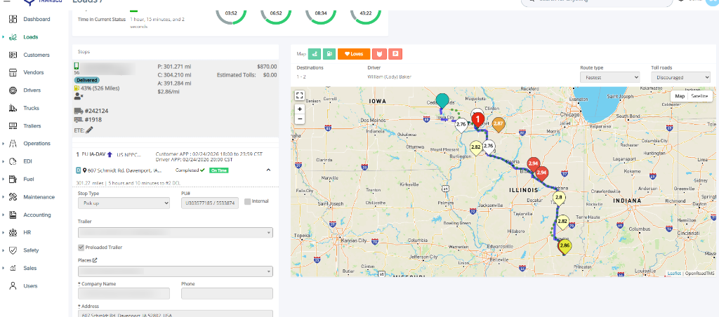 Auto-notifying Driver ETA