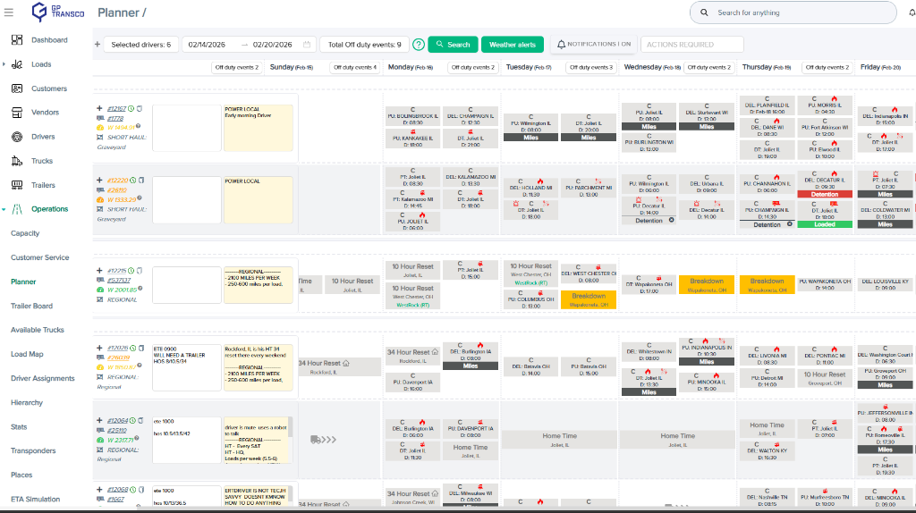 OpenRoad TMS Planner