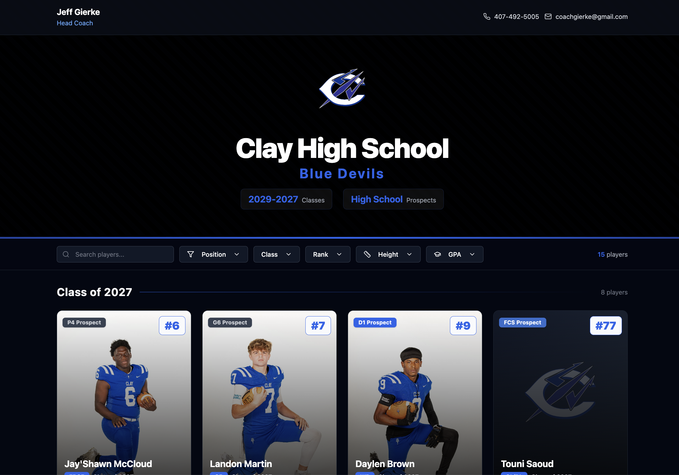 Recruiting page template template preview