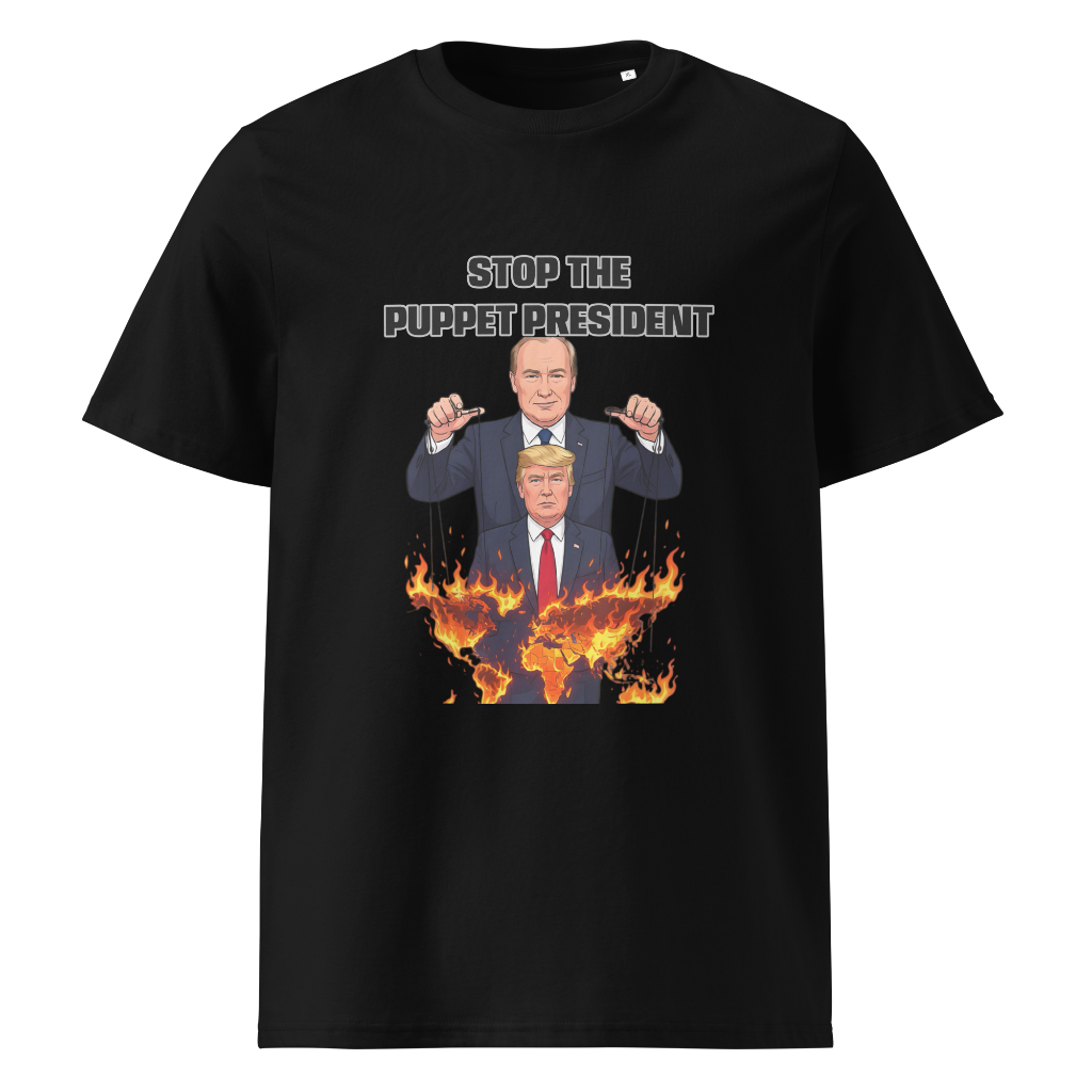 Trump Puppet-Men’s premium heavyweight tee back