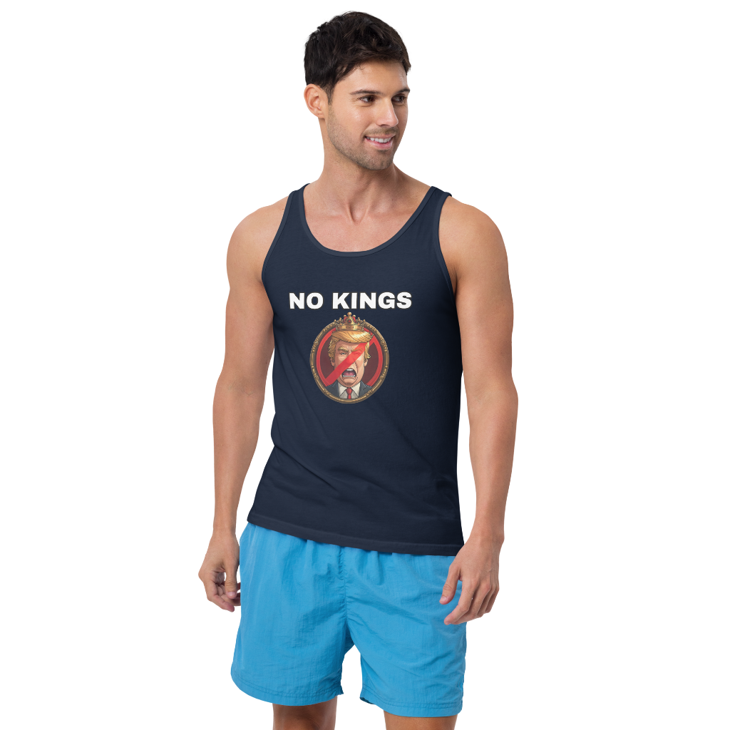 No Kings round logo-Men's Tank Top front