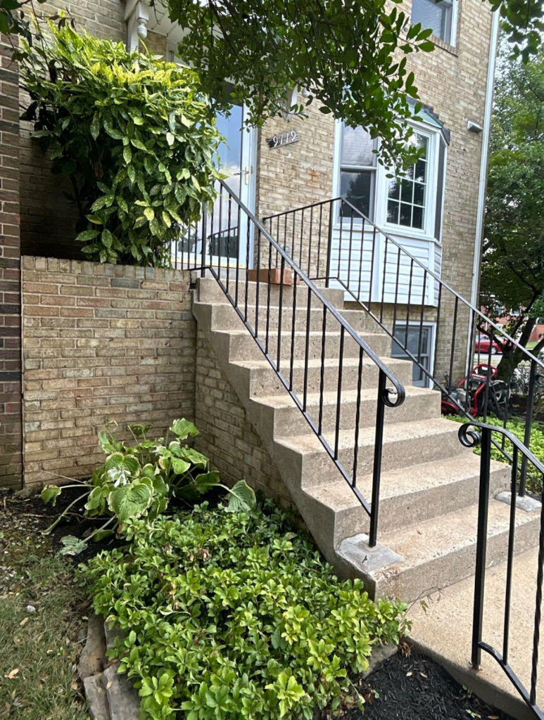 After pressure washing