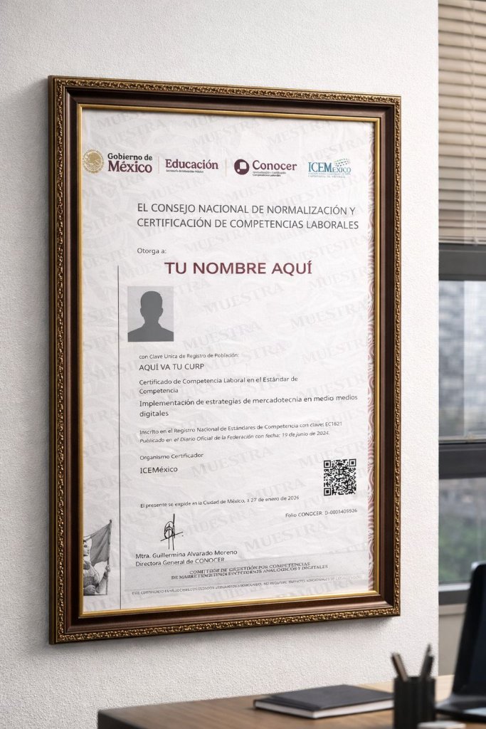 Muestra de certificado SEP–CONOCER
