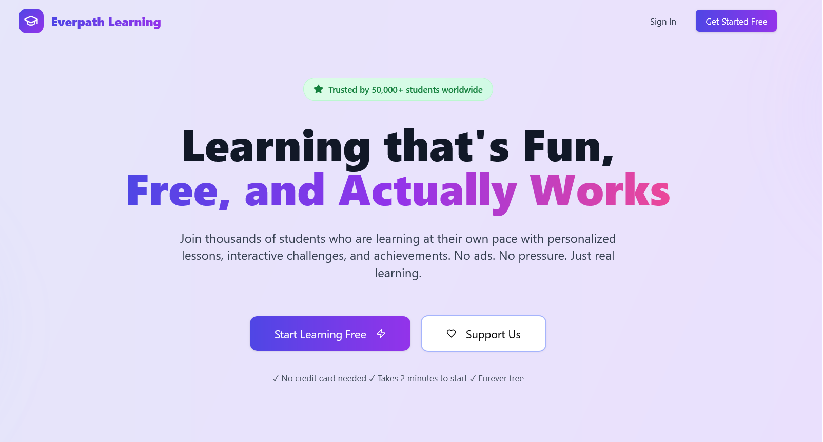 EverPath Learning template preview