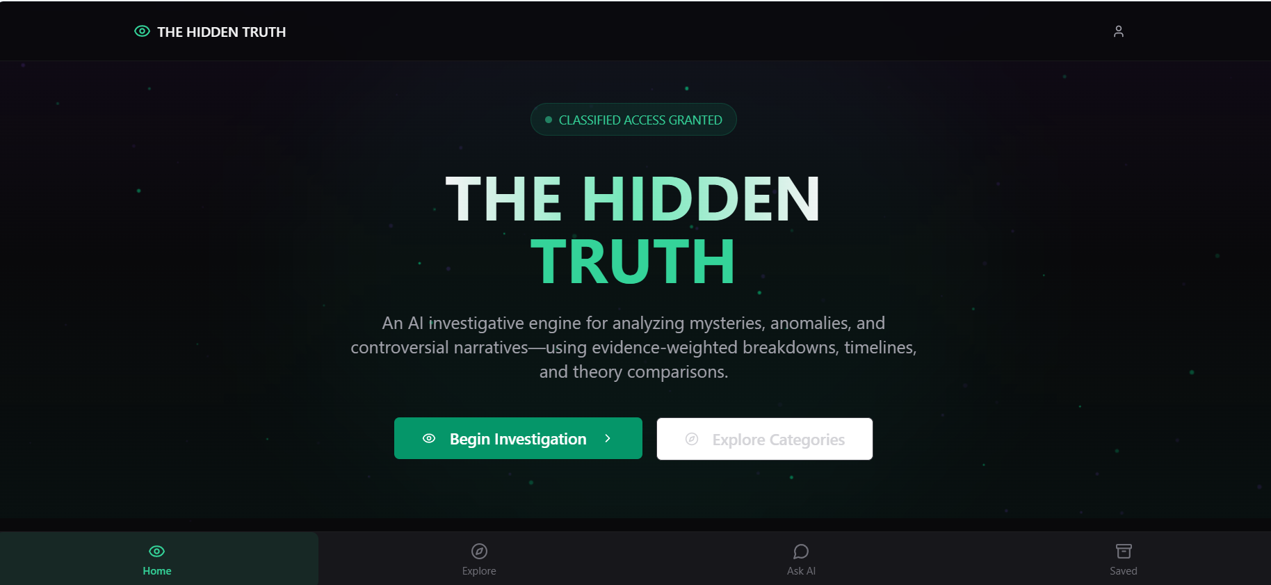 AI investigation Engine  template preview