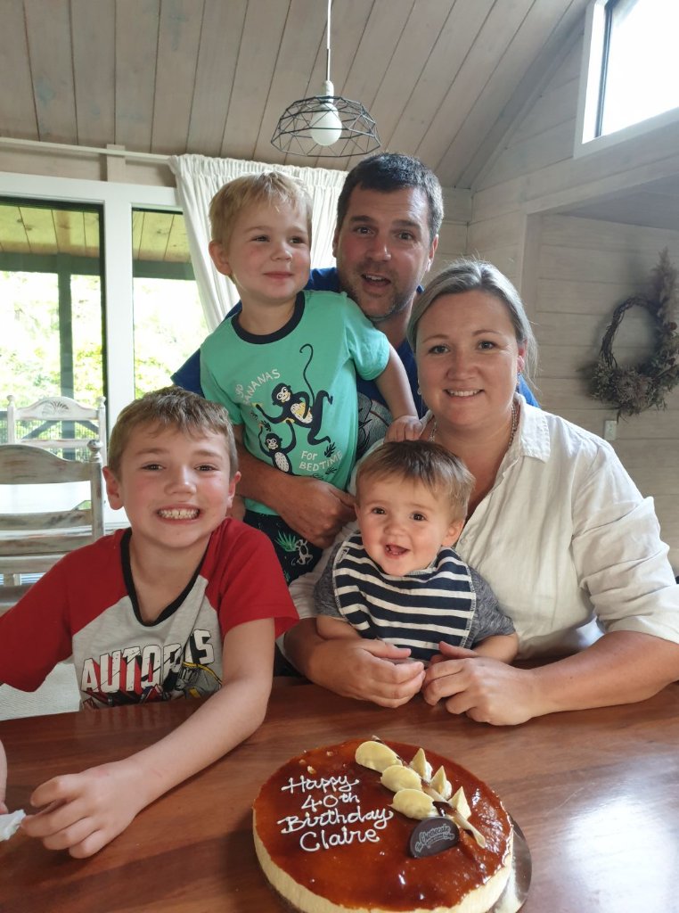 Claire with family