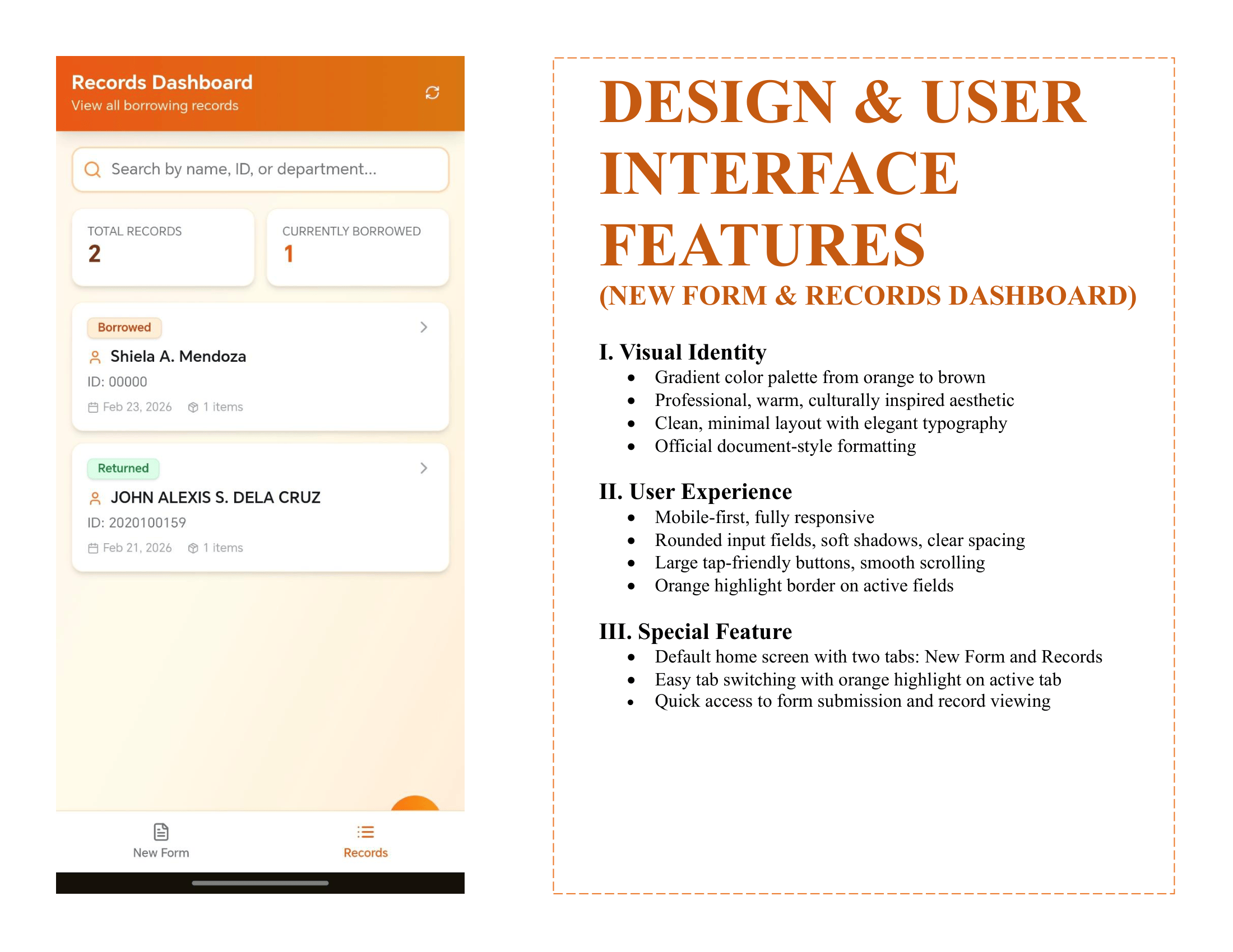 PSU-OCA | DIGITAL BORROWERS' FORM template preview