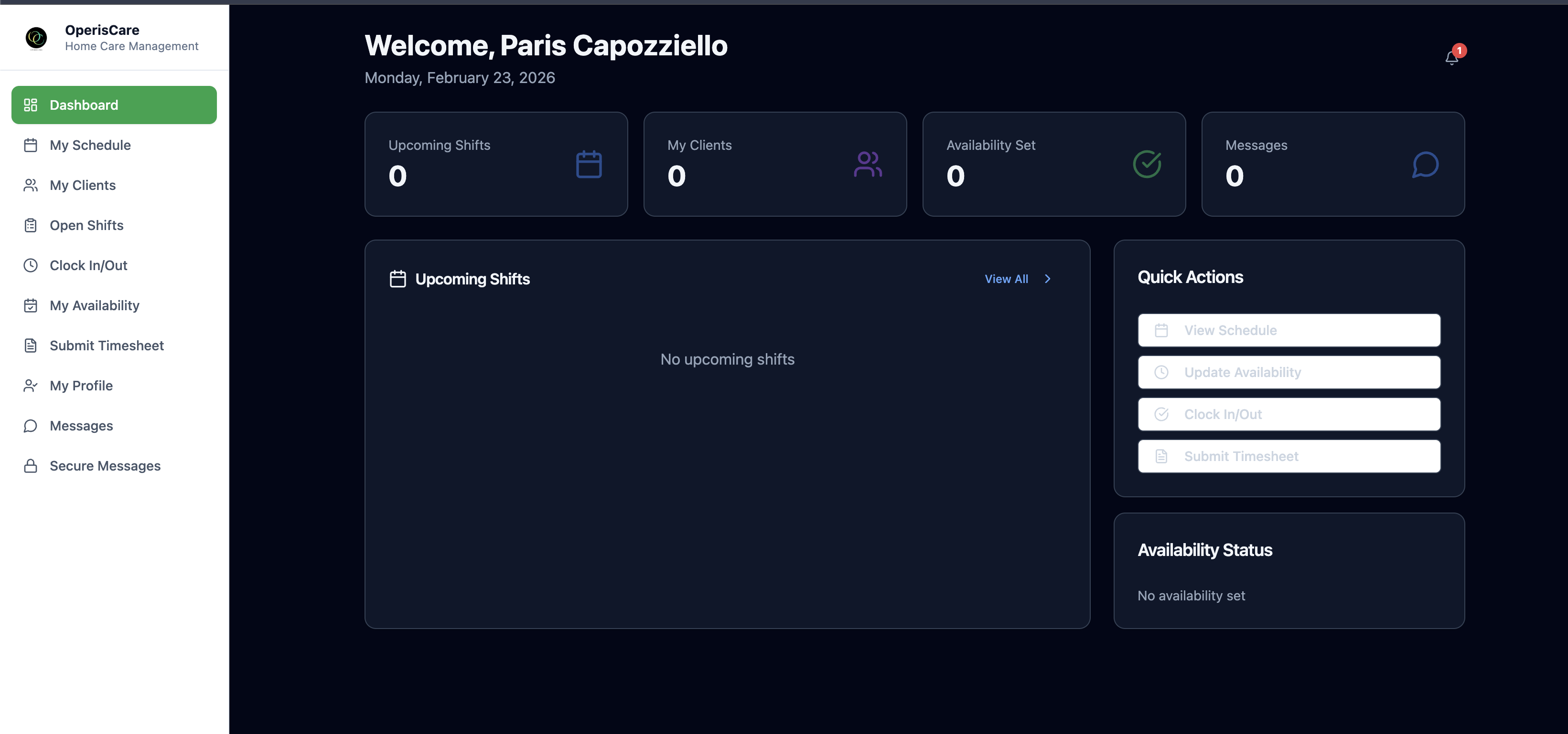 Operis template preview