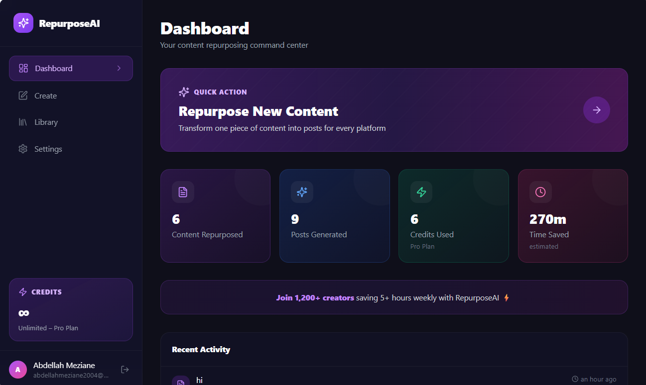 Content Generator Ai for all social media app template.