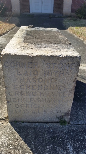 Cornerstone monument of the Alfred Austell Improved Order of Red Men's Orphanage