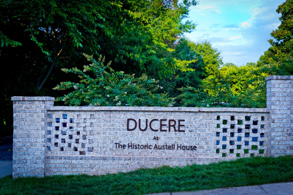 Ducere entrance sign at the Historic Austell House