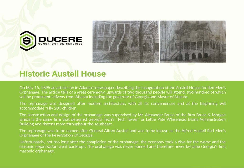 Historic overview of the Austell House and General Alfred Austell legacy