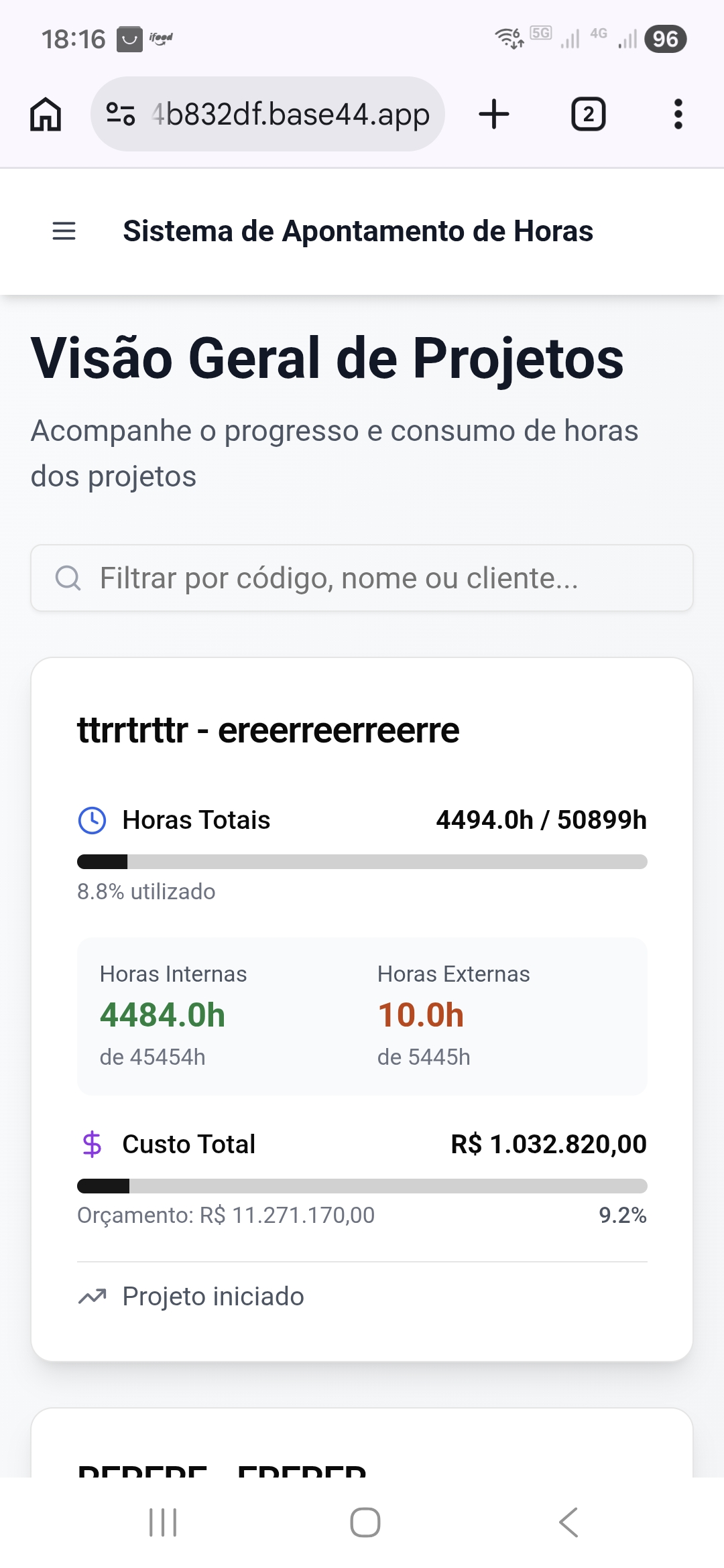 Apontamento  template preview