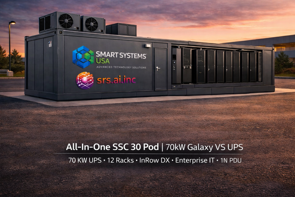 All-In-One SSC 30 Pod 70kW Galaxy VS UPS 1N PDU 12-Rack InRowDX 480V