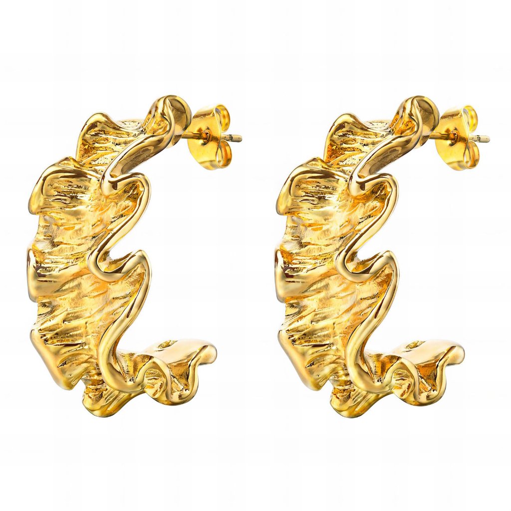 Wave of Beauty Earrings in Gold