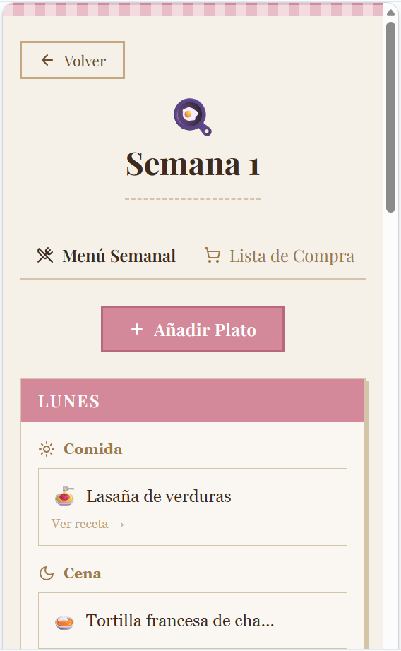 chef semanal template preview