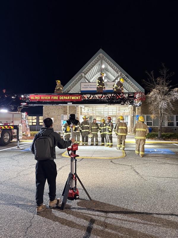 Blind River Fire Department — Calendar Fundraiser photo shoot at NSHN Blind River Site