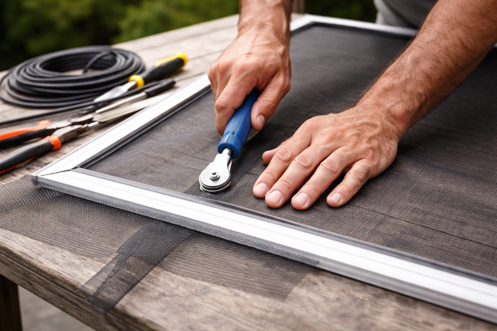 Window Rescreening Tools Services | Aura Garage Screens